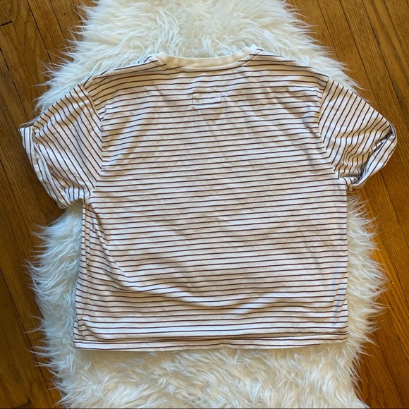 Current/Elliott | The Sailor Tee In Ecru Stripe | Size Large - Picture 5 of 8